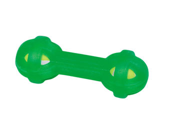 Nobby TPR Hantel Wurfspielzeug mit Tennisball innen grün 16,5 cm - 16,5 cm – Bild 1 von 1