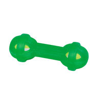 Produktbild von Nobby TPR Hantel Wurfspielzeug mit Tennisball innen grün 16,5 cm - 16,5 cm