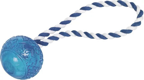 Nobby TPR Hundeball mit Seil Blau 26 cm - 26 cm – Bild 1 von 3