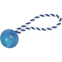 Produktbild von Nobby TPR Hundeball mit Seil Blau 26 cm - 26 cm