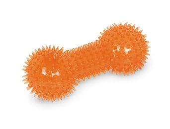 Nobby TPR Noppen Hantel Kauspielzeug für Hunde Orange 15 cm – Bild 1 von 2