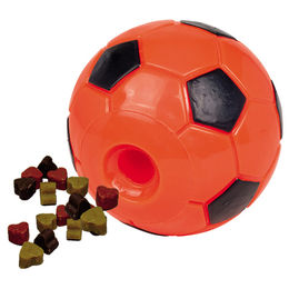 Produktbild von Nobby TPR Snack-Fußball Kauspielzeug orange schwarz
