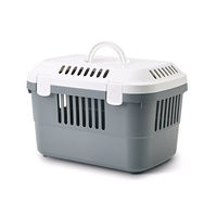 Produktbild von Nobby Transportbox Discovery 1 für kleine Hunde aus Kunststoff grau 48,5 x 33 x 31,5 cm