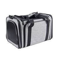 Produktbild von Nobby Transportbox Extend grau für kleine Hunde aus Mikrofaser 45 x 28 x 28 cm