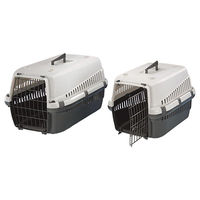 Produktbild von Nobby Transportbox für Katzen aus Kunststoff in Grau Schwarz 54 x 38 x 33 cm