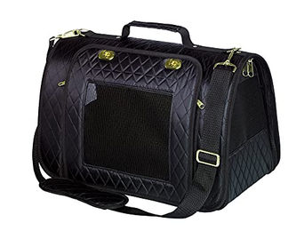 Nobby Transportbox Kalina für Hunde und Katzen Schwarz Mikrofaser 44 x 25 x 27 cm – Bild 1 von 5