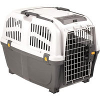 Produktbild von Nobby Transportbox Skudo 4 IATA für Hunde und Katzen aus Kunststoff Grau/Beige S-M 68 x 48 x 51 cm