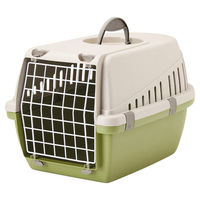 Produktbild von Nobby Transportbox Trotter Mini aus Kunststoff für Hunde in Grün Weiß nach IATA Standards