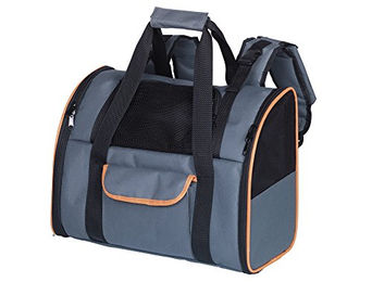 Nobby Transportrucksack Concord grau für Hunde und Katzen aus Mikrofaser für kleine Rassen bis 6 kg – Bild 1 von 3