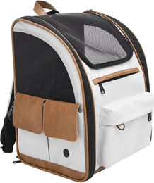 Nobby Transportrucksack Tomek für Hunde kleine Rassen hellgrau 43x20x28 cm – Bild 1 von 4