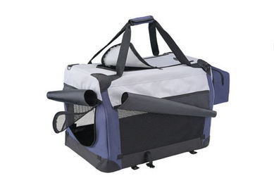 Nobby Traveller Plus Transportbox aus Nylon für kleine Hunde und Katzen in Blau/Grau Größe L – Bild 1 von 4