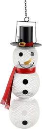 Nobby Vogelfutterspender Futtersäule Xmas Schneemann Weiß Metall – Bild 1 von 3