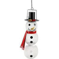 Produktbild von Nobby Vogelfutterspender Futtersäule Xmas Schneemann Weiß Metall