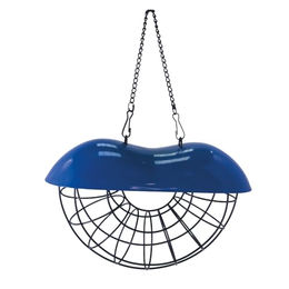 Nobby Vogelfutterspender Meisenknödel-Ring mit Dach aus Metall blau-schwarz 24 x 8 x 15 cm – Bild 1 von 4