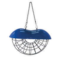 Produktbild von Nobby Vogelfutterspender Meisenknödel-Ring mit Dach aus Metall blau-schwarz 24 x 8 x 15 cm