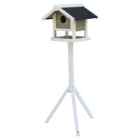Produktbild von Nobby Vogelhaus Talvi aus Holz in Weiß-Graubraun mit Bitumendach 60x60x140cm