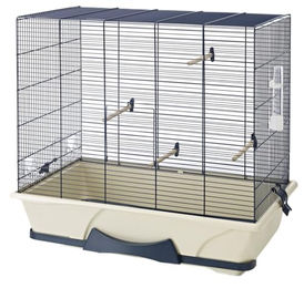 Nobby Vogelkäfig Primo 50 für Wellensittiche und Kanarienvögel Blau/Beige 65 x 38 x 56,5 cm – Bild 1 von 5