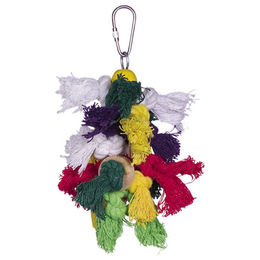 Nobby Vogelspielzeug aus Baumwolle für Papageien und Großsittiche bunt 15 x 8 cm – Bild 1 von 2