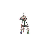 Produktbild von Nobby Vogelspielzeug Schaukel Pyramide aus Baumwolle mit bunten Holzblöcken 45 x 19 cm