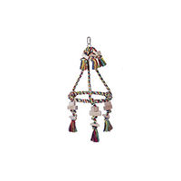 Produktbild von Nobby Vogelspielzeug Schaukel Pyramide aus Baumwolle mit Holzblöcken Bunt 59 x 30 cm