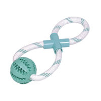 Produktbild von Nobby Vollgummi Ball mit Seil in Türkis Ø 7cm - 30 cm