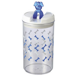 Produktbild von Nobby Vorratsdose Flip Dog Print aus Kunststoff transparent - 2000 ml
