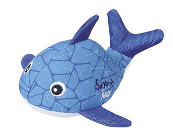 Nobby Wal Floating Hundespielzeug aus Neopren mit Quietschfunktion in Blau 18 cm – Bild 1 von 3