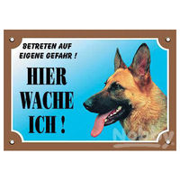 Produktbild von Nobby Warntafel für Deutscher Schäferhund seitlich