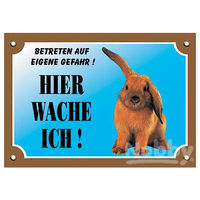 Produktbild von Nobby Warntafel für Kaninchen laminiert mit Ösen für draußen