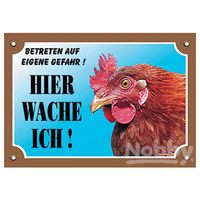 Produktbild von Nobby Warntafel Huhn bunt