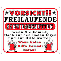 Produktbild von Nobby Warntafel Vorsicht freilaufende Schwiegermutter