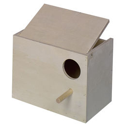 Nobby Wellensittich Nistkasten aus Holz mit Loch rechts 22 x 16 x 17 cm – Bild 1 von 3