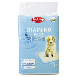 Produktbild von Nobby Welpenunterlage Training Pads Größe L 60 x 60 cm Blau - 10 x 60 g