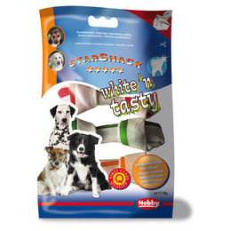 Produktbild von Nobby White n Tasty Kauknoten Rind Monoprotein Zahnpflege-Snack 5er Set 10-11,5 cm - 5 x 150 g