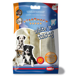 Produktbild von Nobby White'n Tasty Kaurollen Rind Zahnpflege-Snack Monoprotein 3er Set 15 cm - 3 x 165 g