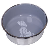 Produktbild von Nobby Wise Futternapf aus Edelstahl rutschfest grau - 1,9 l