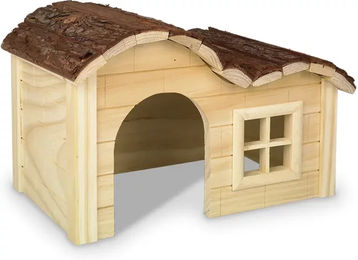 Nobby Woodland Jessi Nagerhaus aus Holz für Meerschweinchen und Kaninchen in Natur Beige 42,5 x 27 x 22 cm – Bild 1 von 3