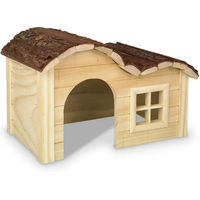 Produktbild von Nobby Woodland Jessi Nagerhaus aus Holz für Meerschweinchen und Kaninchen in Natur Beige 42,5 x 27 x 22 cm