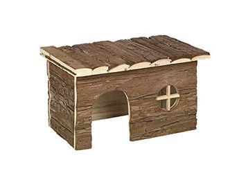 Nobby Woodland Nager-Holzhaus Chappy aus Holz für Meerschweinchen Hamster und Ratten Braun 40 x 20 x 23 cm – Bild 1 von 3