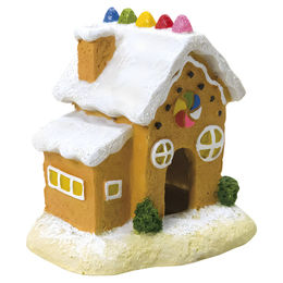 Produktbild von Nobby Xmas Aquariendekoration Lebkuchenhaus Figur und Höhle aus Polyresin Braun