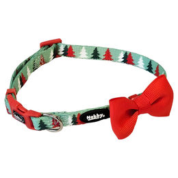 Produktbild von Nobby Xmas Halsband mit Fliege für kleine Hunde aus Polyester in Größe S