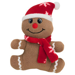 Produktbild von Nobby Xmas Hundespielzeug Lebkuchenmann aus Plüsch in Braun - 21 cm