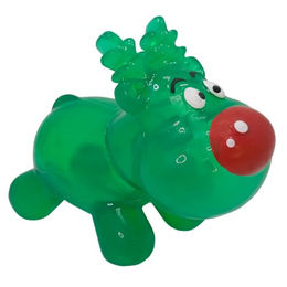 Nobby Xmas Hundespielzeug Rentier aus TPR mit Snacköffnung 15 cm Grün – Bild 1 von 3