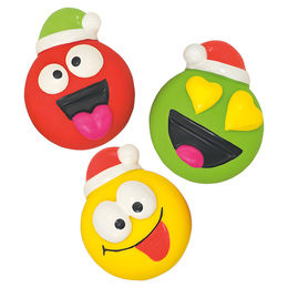 Nobby Xmas Hundespielzeug Smiley aus Latex buntes Quietschspielzeug für Hunde – Bild 1 von 3