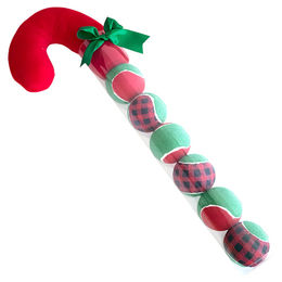 Produktbild von Nobby Xmas Hundespielzeug Tennisball Stock aus Plüsch in Rot