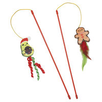 Produktbild von Nobby Xmas Katzenangel mit 2 Figuren, Catnip und Knisterelementen, 40cm