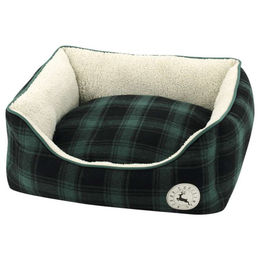Produktbild von Nobby Xmas Komfort-Bett Checker Hundegrün 75 x 60 x 23 cm