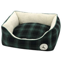 Produktbild von Nobby Xmas Komfort-Bett Checker Hundegrün 75 x 60 x 23 cm