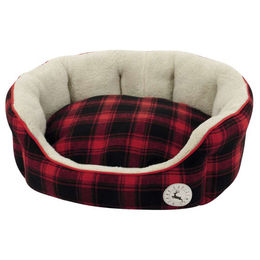 Produktbild von Nobby Xmas Komfort-Hundebett Checker Rot 55 x 50 x 21 cm