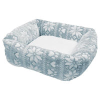 Produktbild von Nobby Xmas Komfort Hundebett eckig Flokon grau 70 x 70 x 21 cm